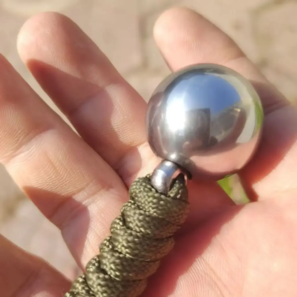 Ball Pendant Self Defense Gadgets Personal Security Protection Tool Supplies For Women Men Stainless Steel