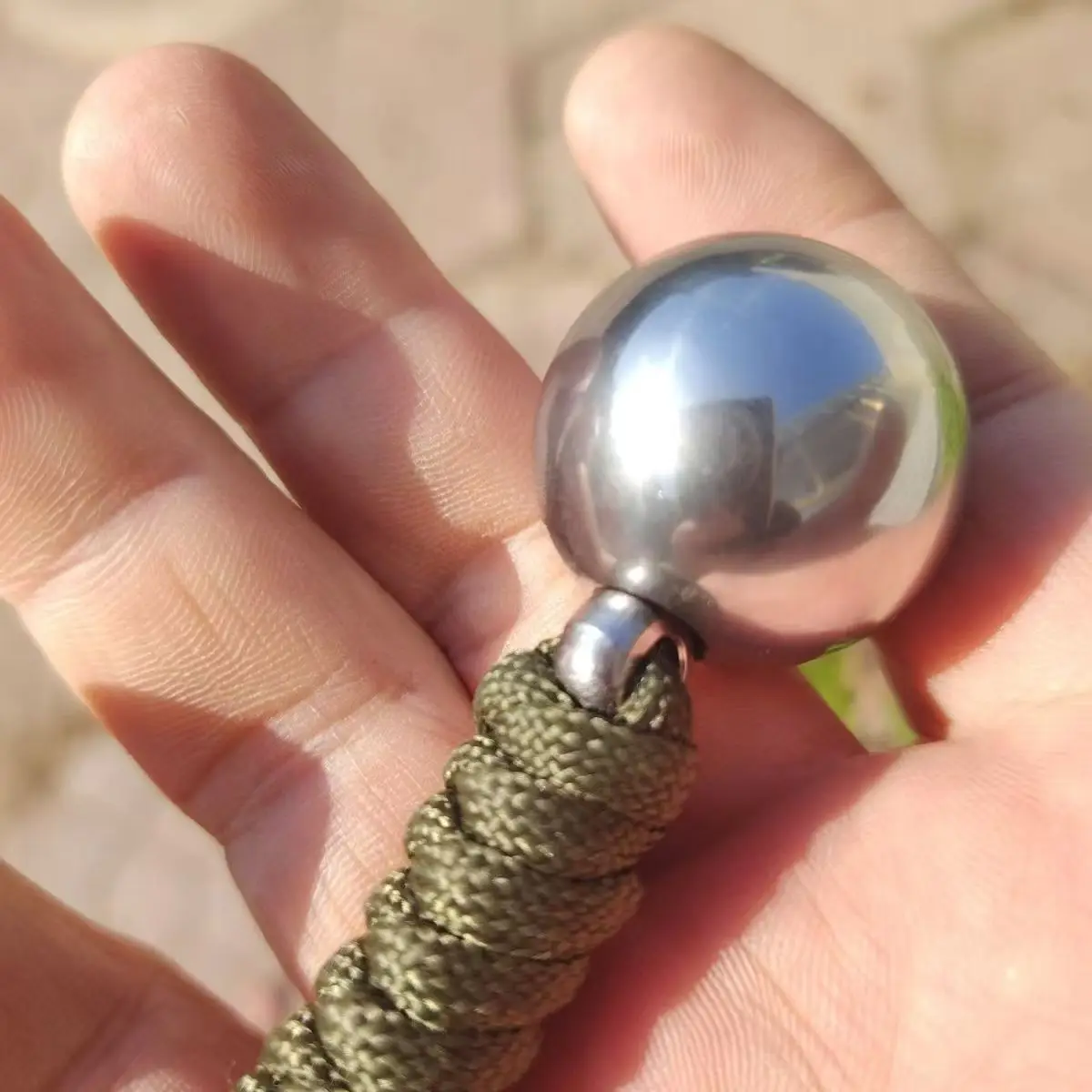 Ball Pendant Self Defense Gadgets Personal Security Protection Tool Supplies For Women Men Stainless Steel