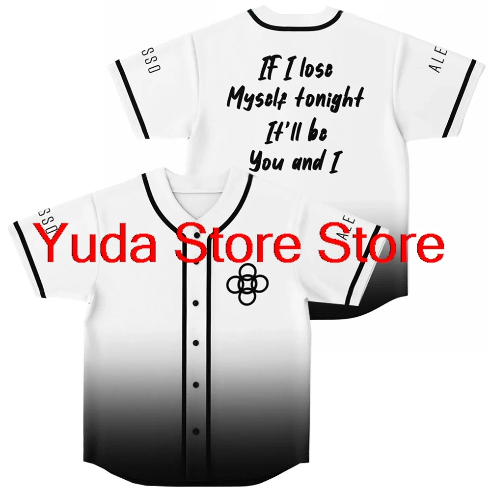 Alesso Jersey If I Lose Myself Tonight It’ll be You and I Baseball Jacket Hip Hop Short Sleeve