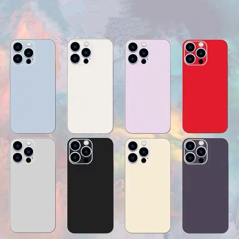 Plain Color Decal Skin for iPhone17 16 15 14Pro Max Mini Back Film Cover Wrap Screen Protector Anti-scratch Durable Sticker