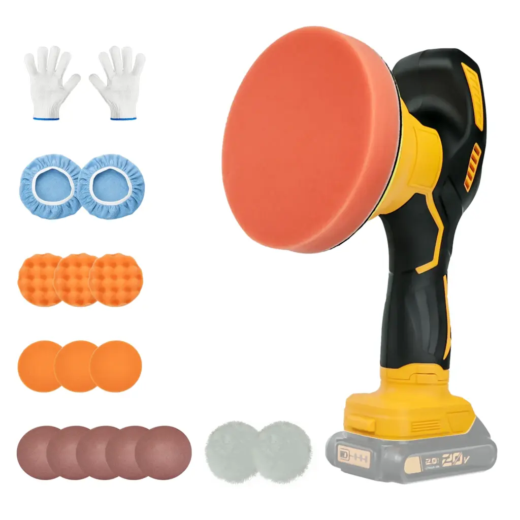 Cordless Car Buffer Polisher for Dewalt 20V Battery with 8 Variable Speed Up to 5000RPM for Car Detailing Waxing (No Battery)