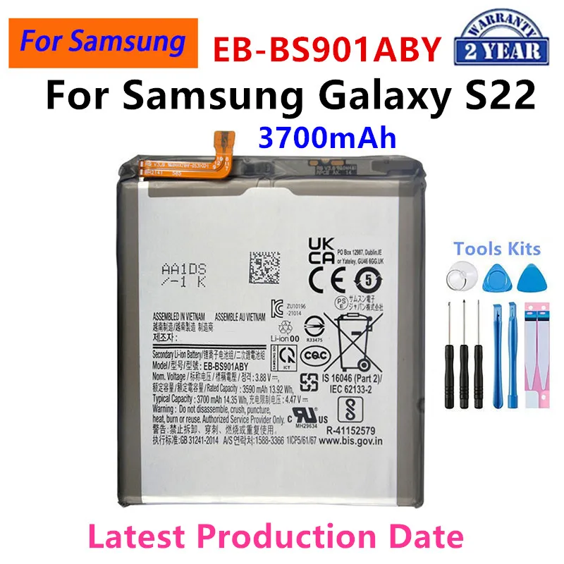 2025 years Brand New EB-BS901ABY 3700mAh High Quality Replacement Battery For Samsung Galaxy S22