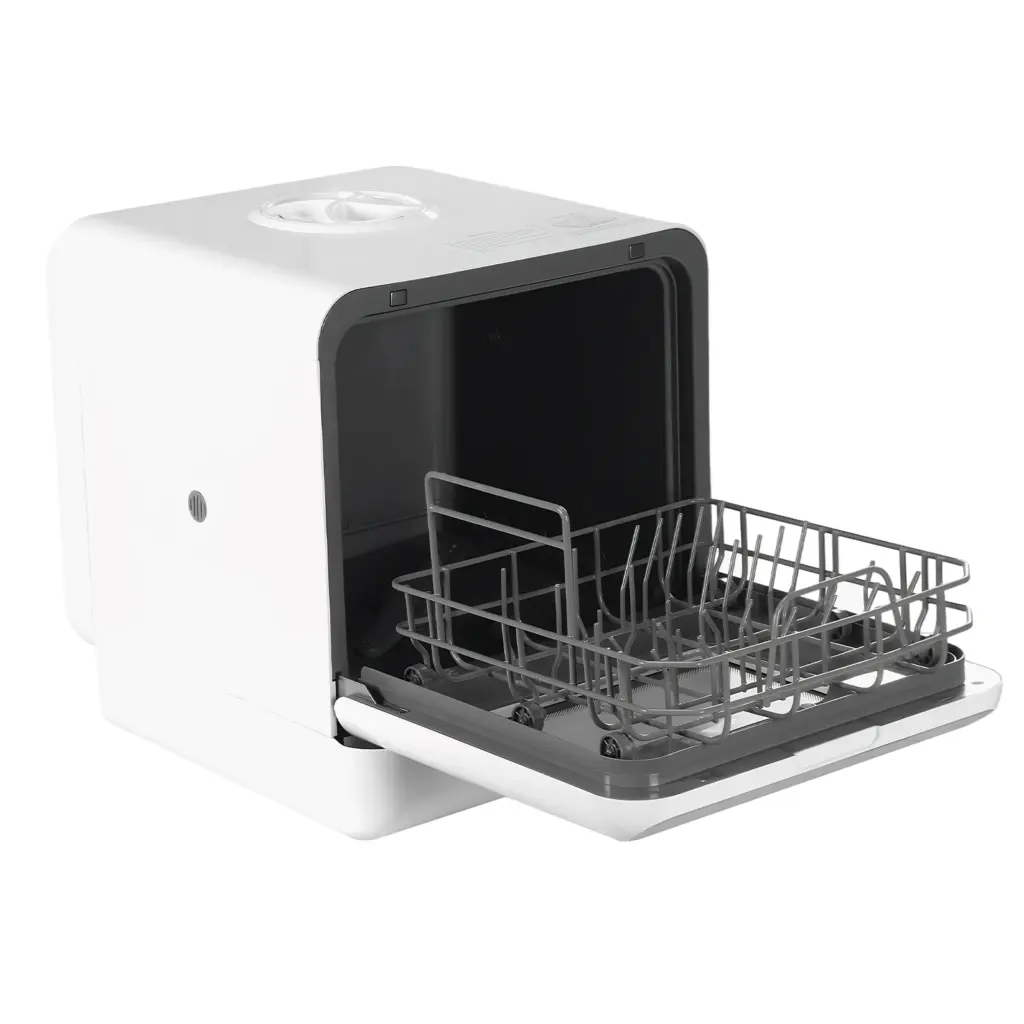 Portable Dishwasher with 6L Built-in Water Tank Automatic Dishwasher 360° Dual Spray High-Temp& Air-Dry Function for Apartments