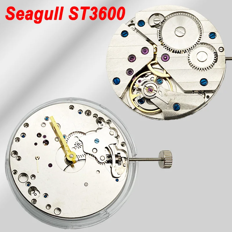 Seagull ST3600 Mechanical Movement ST36 Watch Men's ETA 6497 Manual Winding 17 Gemstone Case, 9H Small Second Mod Mechanism