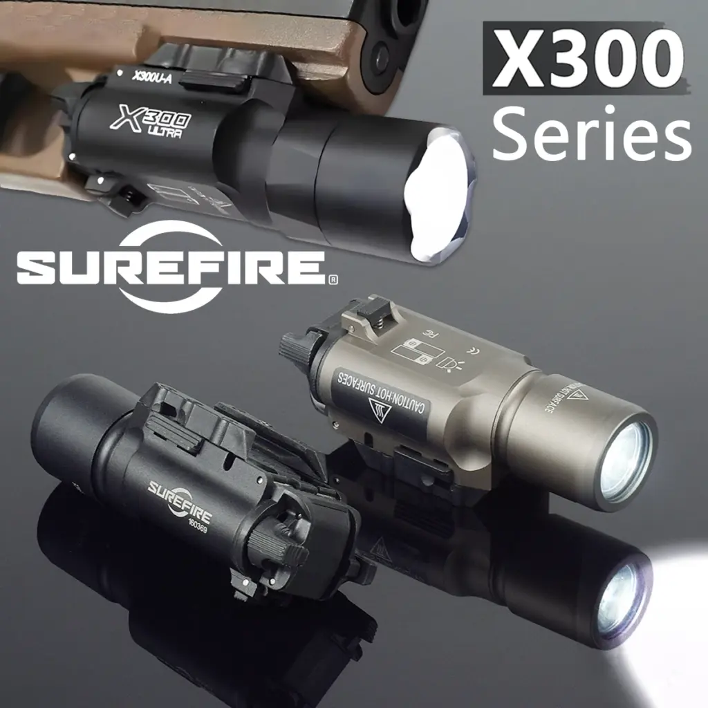 Tactical Surefire X300 X300U X300UH-B XH35 X300V Pistol Scout Light Airsoft Weapon Gun Light Hunting Rifle Strobe Flashlight