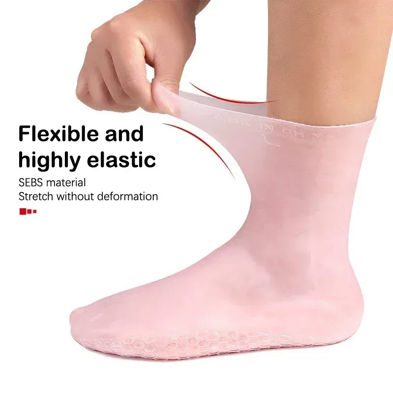 Silicone Moisturizing Foot Socks for Dry Cracked Feet Foot Care Socks Spa Pedicure Socks Massage Moisturizing Gel Foot Care Tool