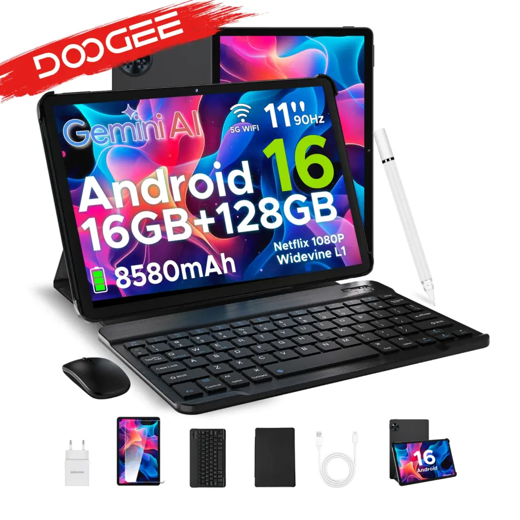 DOOGEE U11 Android 16 Tablet 11 "Ultra-Crystal 90Hz Display 4GB RAM GB ROM mAh Battery duel Speaker Supports Widevine L1