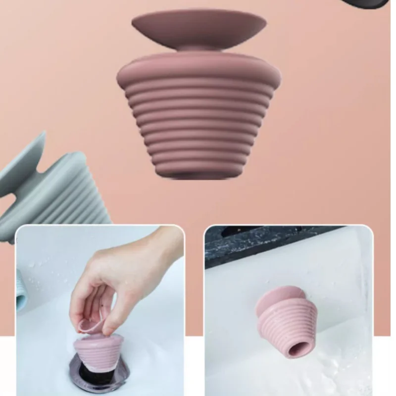 Universal Silicone Bathtub Stopper Kitchen Bathroom Replacement Sink Drain Anti Clogging Bath Plug Stopper Bathroom Accessorie