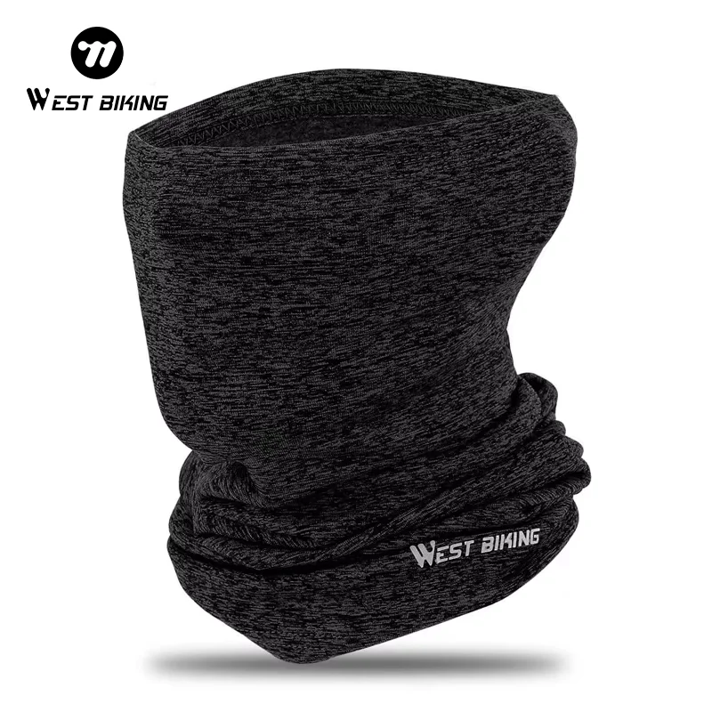 WEST BIKING Winter Fleece Cycling Scarf Outdoor Windproof Running Bike Face Cover Men Women Bicycle Bandana Sports Headwear