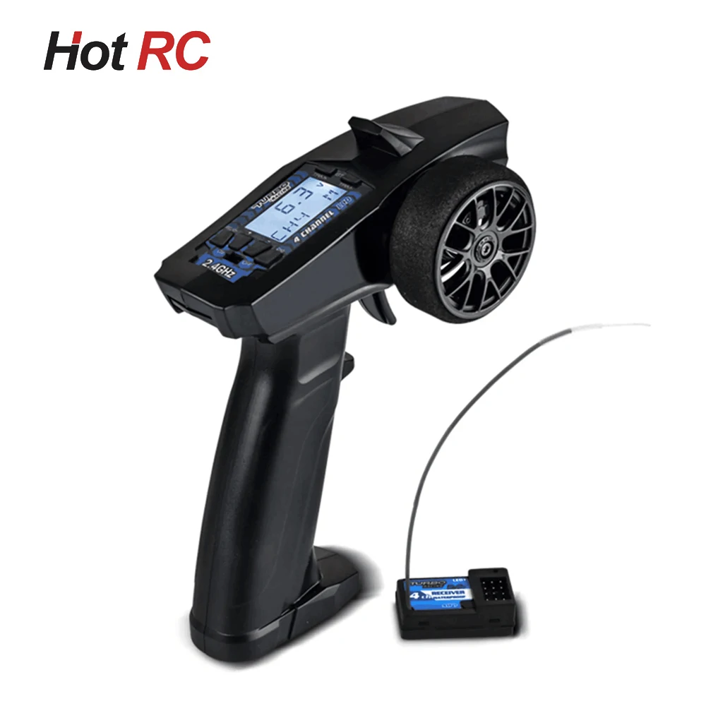 P32 Turbo Racing 91803G-C 2.4G 4CH VT system LCD Display Radio Transmitter Remote Controller with Receiver for RC Car Boat