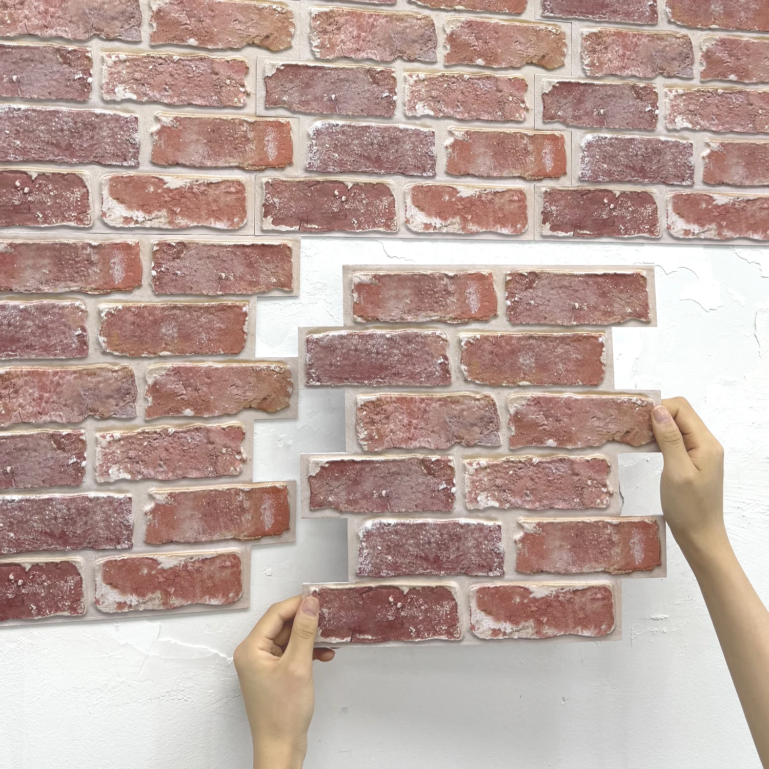 10 Pcs 3D Wall Panels Peel and Stick, 3D Brick Wall Stickers, Adhesive Tile Backsplash Kitchen, Bathroom Decoration