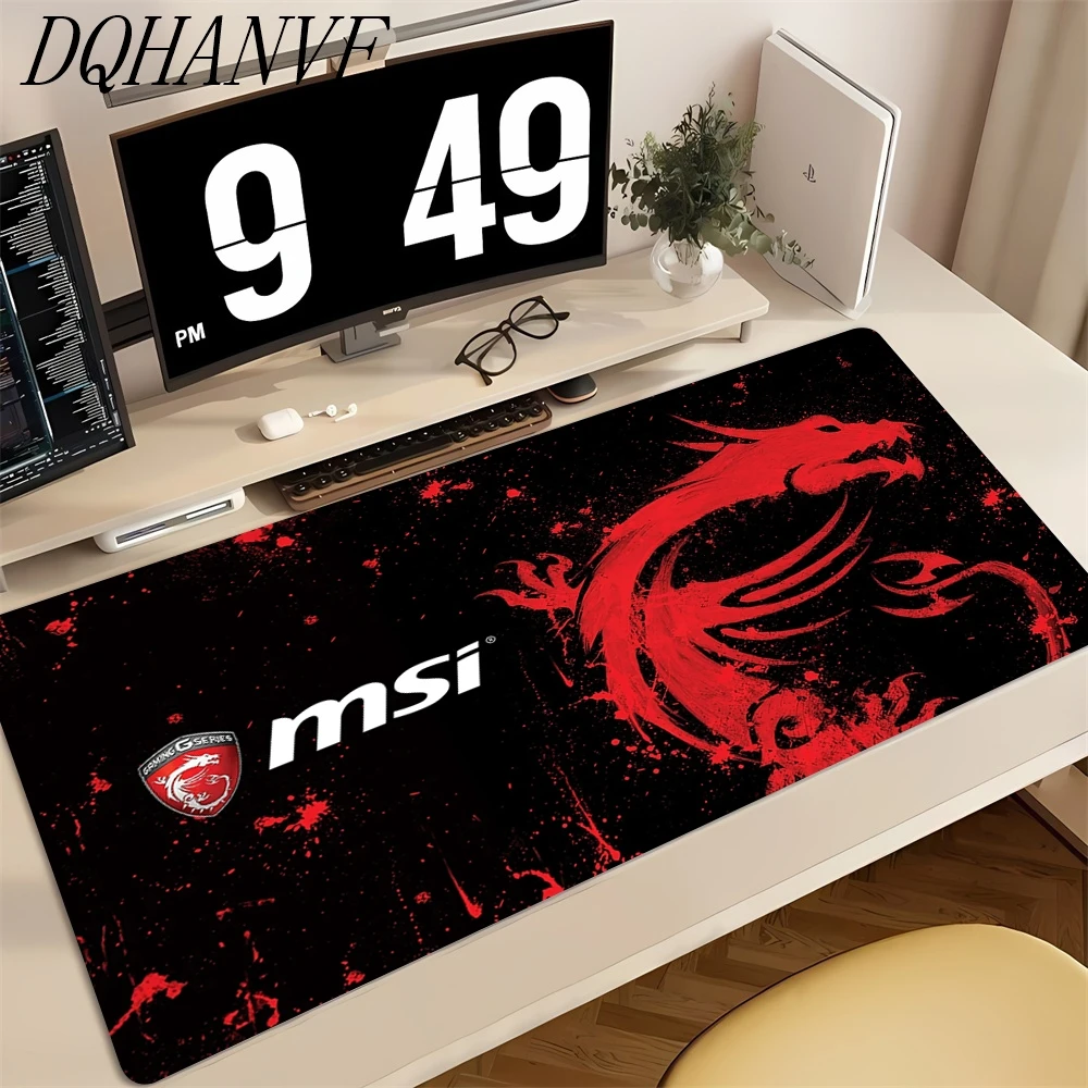 MSI Table Mat Mouse Pad Desk Mouse Pad Cute HD Desk Pad Extended Gaming Keyboard Mats Large XXL Gamer Mousepad 90x40