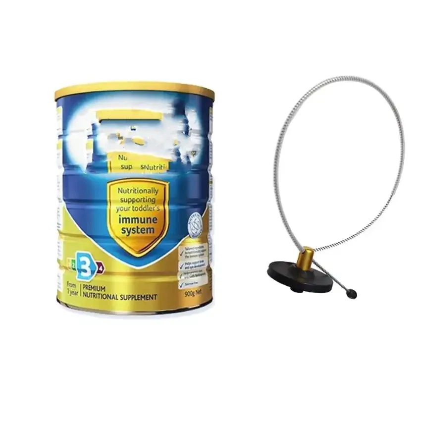 25 Pieces Nti-Theft Alarm System Supermarket Bottle and Milk Powder Can Tag 8.2MHz RF EAS System RF Hard Tag with Wire Rope