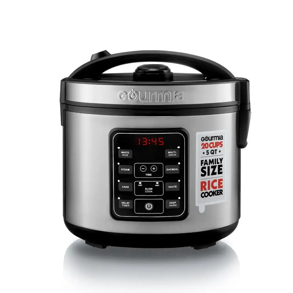 Rice Cooker – 5 Qt Capacity, 20 Cup Cooked, 10 Cup Uncooked, Digital Controls, 6 Cooking Presets, Grain Cooker & Steamer