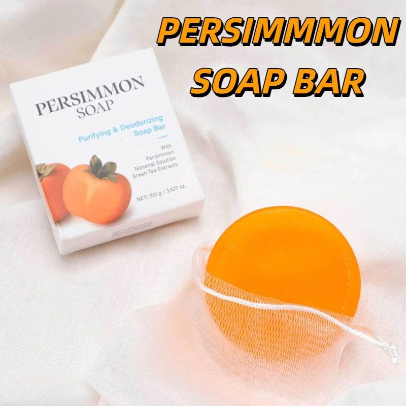 Japanese Persimmon Soap Brand Natural Gentle Cleansing Body Deodorant Soap Suitable For All Skin Types Moisturizing Cleans Soap