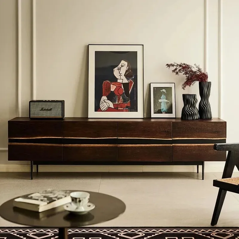 Wooden Living Room Tv Stands Designer Retro Modern Cabinets Display Mid Century Tv Table Minimalist Muebles Room Decorations