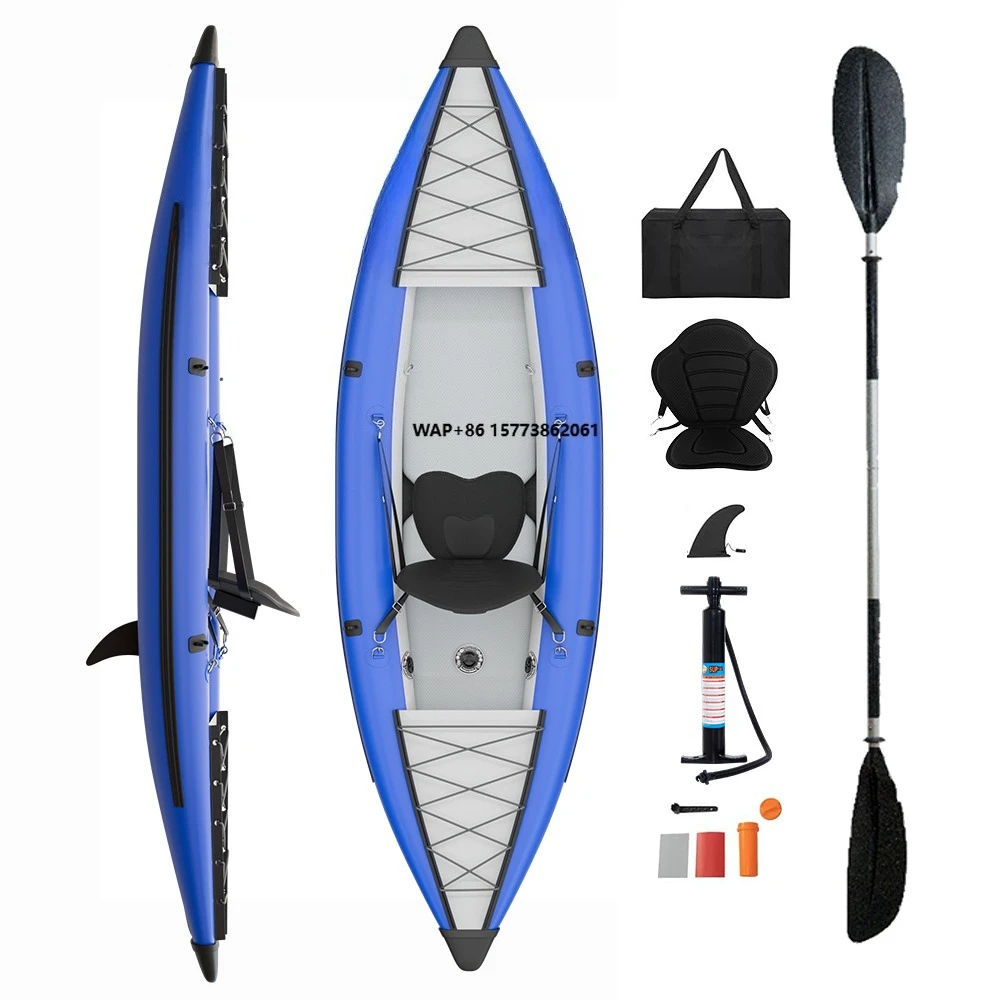 Heavy Duty PVC with High Pressure Drop Stitch Floor Customized 1/2 Person Racing Sport Inflatable Boat Inflatable Kayak