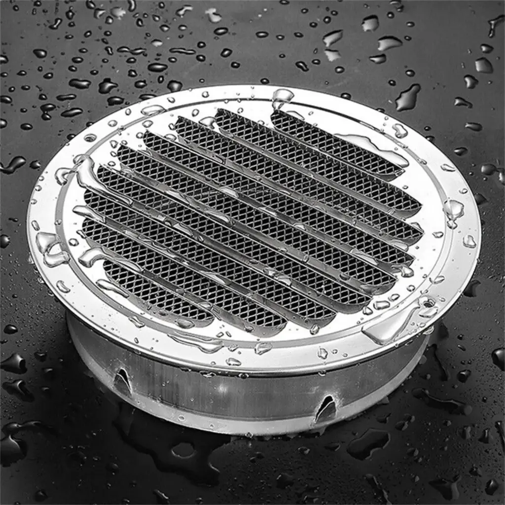 Air Vent Grille 70-200mm Stainless Steel Insect Grill Ventilation Cover Round Shape Stainless Steel Vent For Pest Prevention