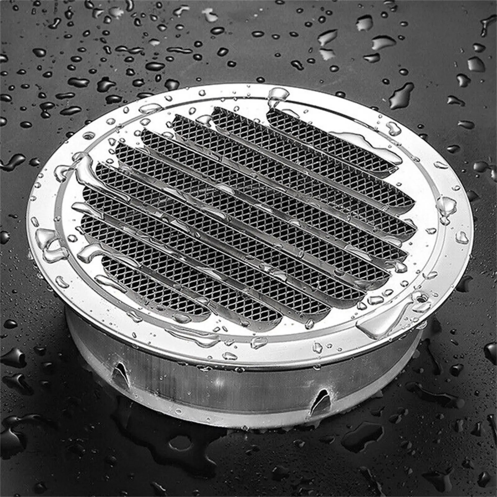 Air Vent Grille 70-200mm Stainless Steel Insect Grill Ventilation Cover Round Shape Stainless Steel Vent For Pest Prevention