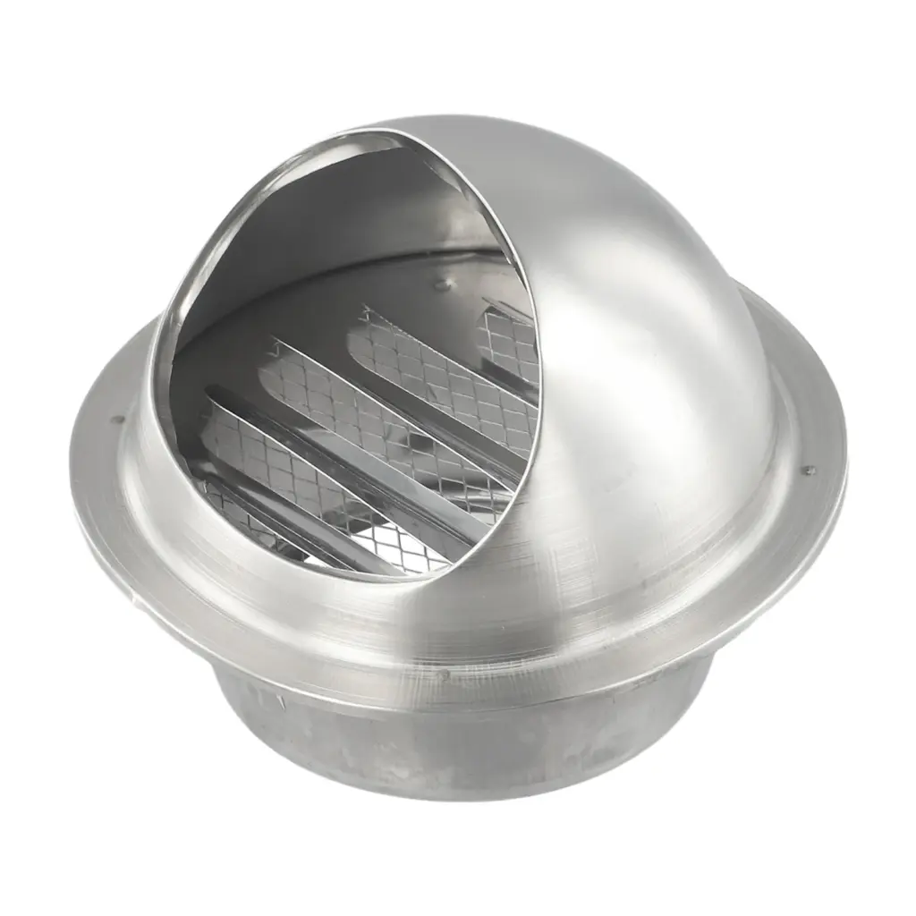 Stainless Steel Wall Ceiling Air Vent Ducting Ventilation Exhaust Grille Cover 100mm Waterproof Outlet Heating Cooling Vents Cap