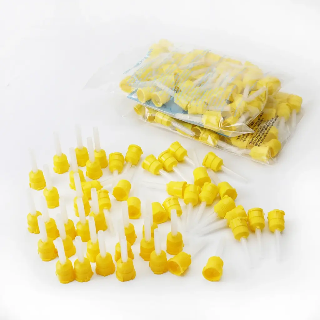 Dental Impression Mixing Tips 1:1 Intraoral mixer, 50/100pcs Silicone Rubber Conveying Mixing Head Disposable Dental Material