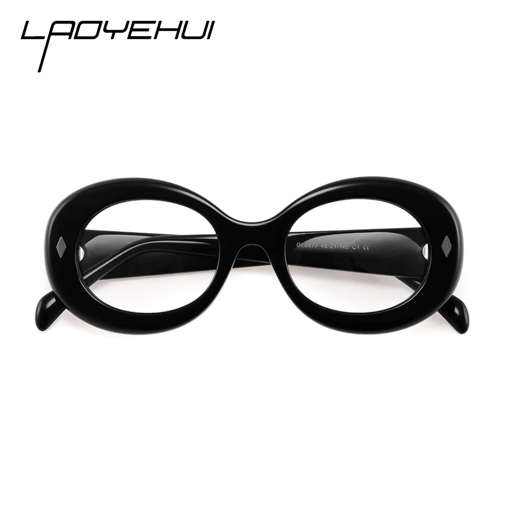 Handmade Oval Acetate Frame for Men Women Myopia Glasses with Anti Blue Light lenses Optical Frames Prescription Eyewear