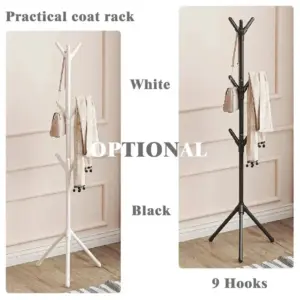 Tree Branch Coat Rack – Mobile Freestanding Hanger Stand for Clothes & Hats, Hallway & Living Room