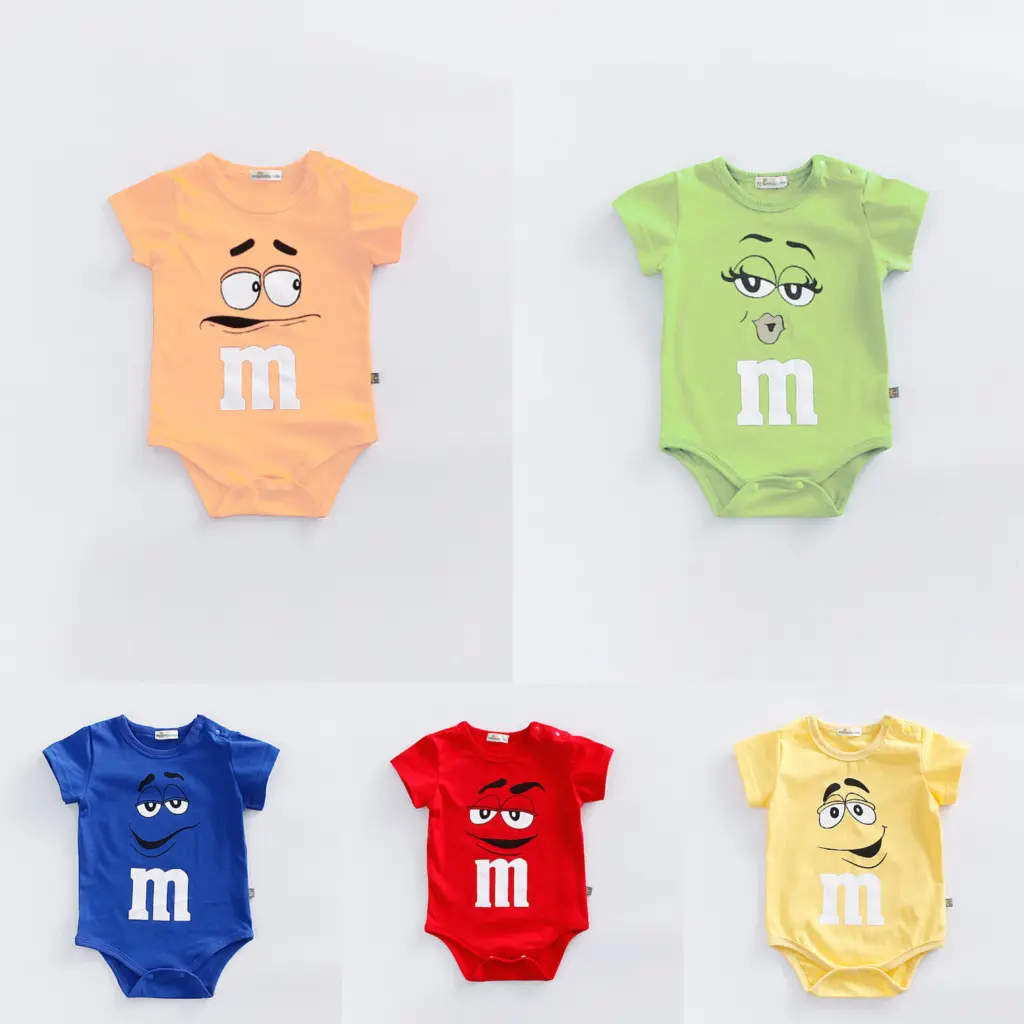 Cute Short Sleeve Rompers Newborn Clothing Solid Color Bodysuit Baby Boys Girls Thin Simple Onesies Fashion Summer Pajamas