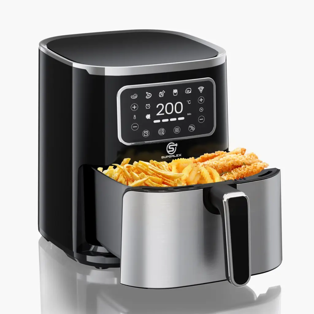 SUPERLEX 5.5L Air Fryer Electric Hot Fryer Oven Oilless Cooker with Touch Control & Nonstick Basket,1450W For Family 2026