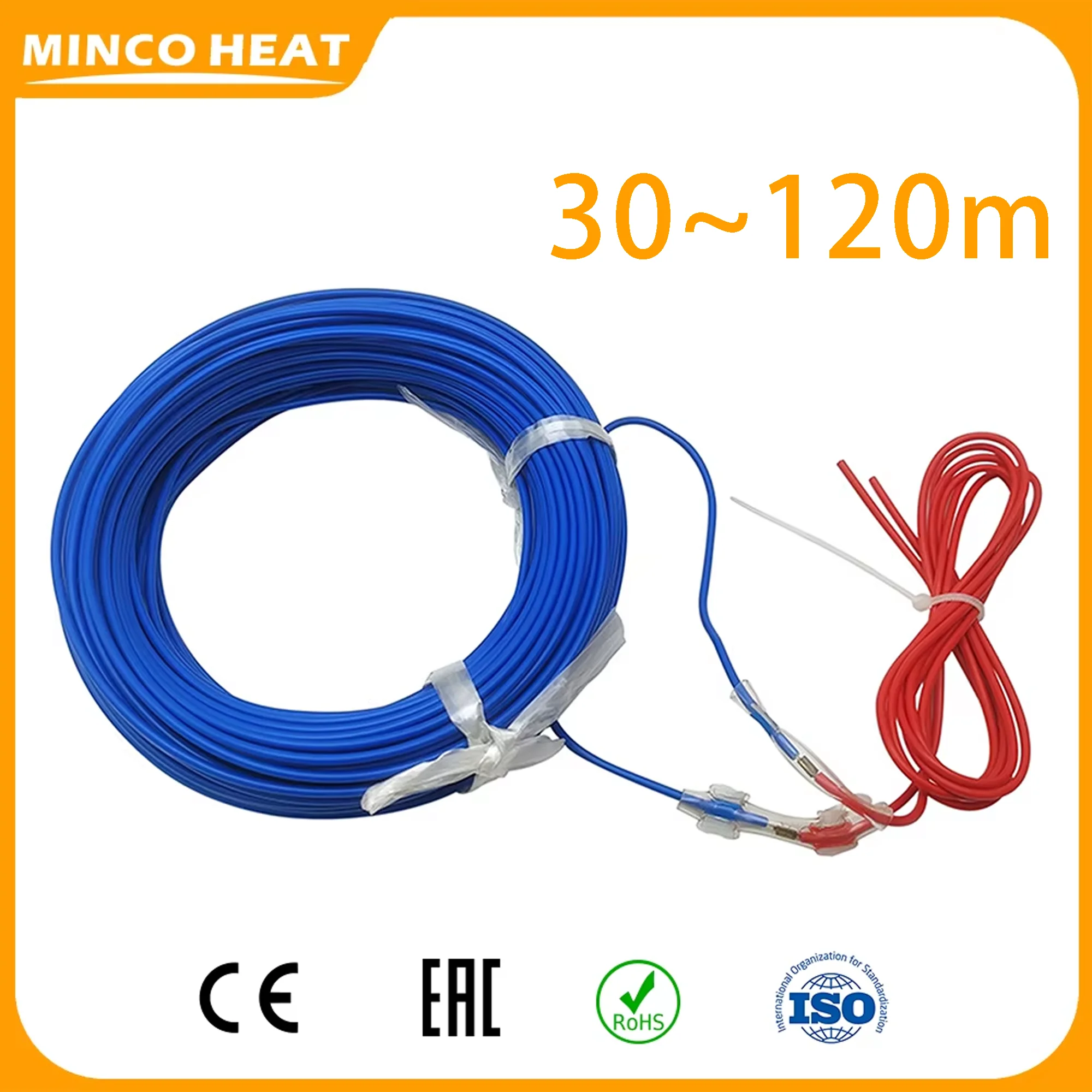 Minco Heat 30~120m 300~1200w for Plants, Vegetables Greenhouse Heating Wire Soil Hotline Plants Heating Cable