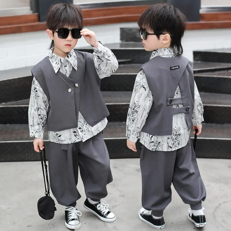 Boys 2026 Top + Pants Two-piece Set of Spring and Autumn New Products Children Children's Top and Bottom Clothes Set KidsOutfits