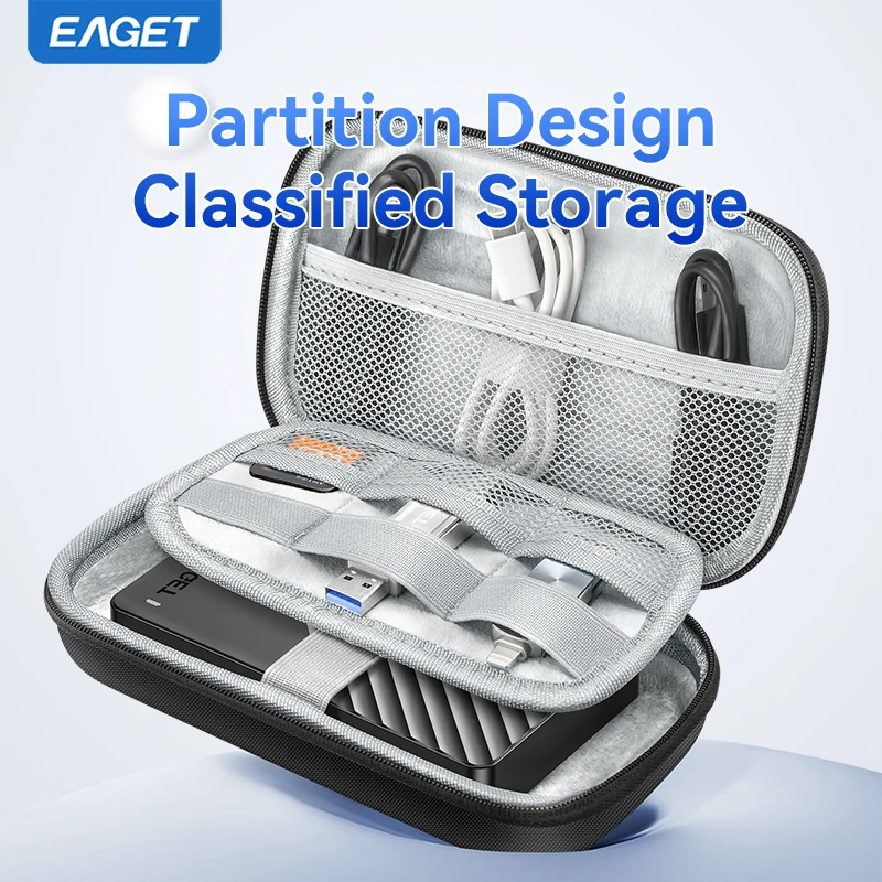 Eaget 2.5 Inch HDD Box Bag Case Portable Hard Drive Bag for External Portable HDD hdd box case storage Protection Black