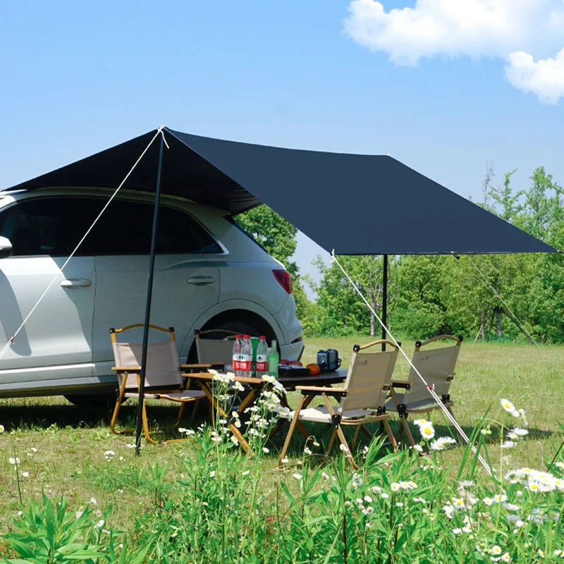 Car Side Awning Waterproof Sunshade Camping Canopy Portable Outdoor Shelter UV Protection Automobile Shade Tent For Camping
