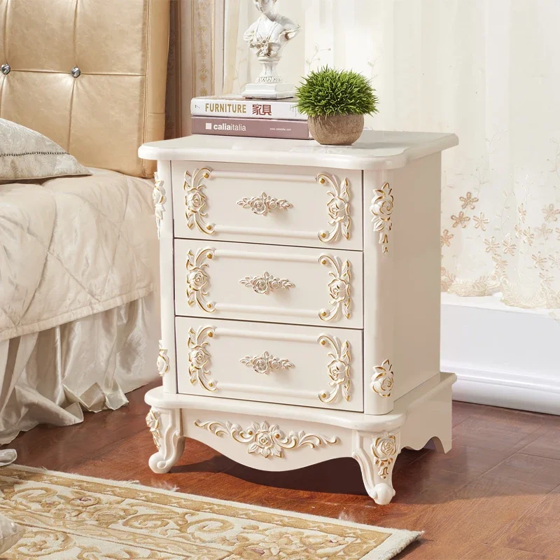 Small Wooden Modern Bedside Table Luxury Narrow Mini Drawers Nightstands Bedroom Comfortable Meuble De Chambre Home Furniture