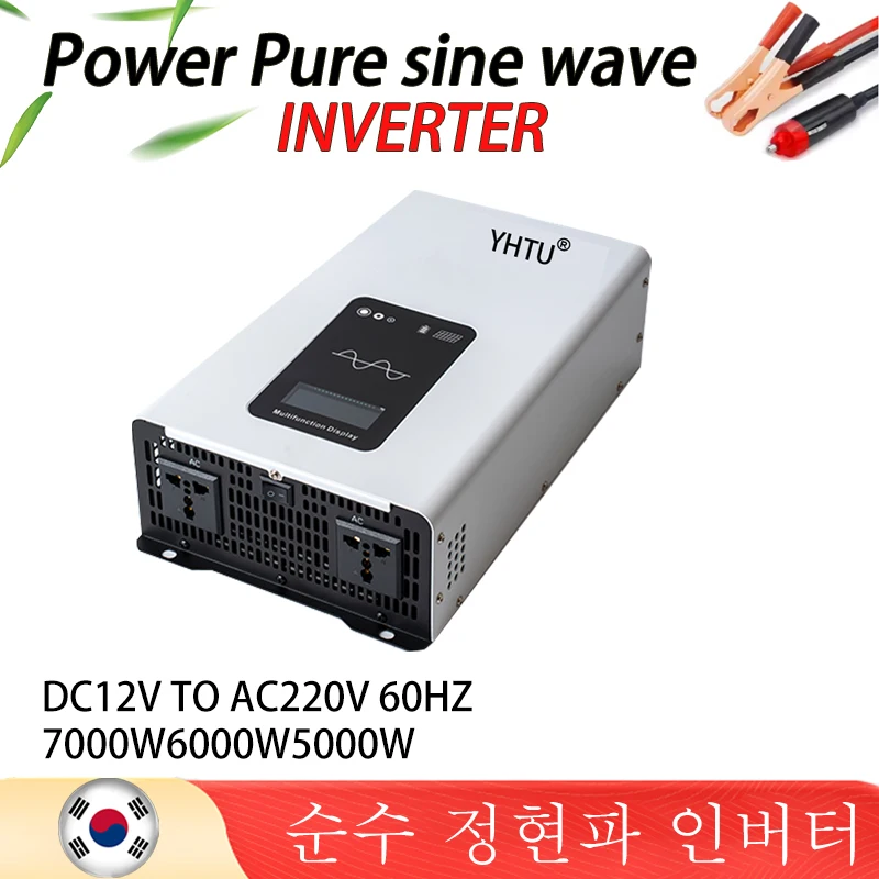 Pure Sine Wave Inverter 12V 220V 60HZ 24V 3500W 5000W 4000W DC To AC Portable Power Voltage Converter Car Solar Inverter