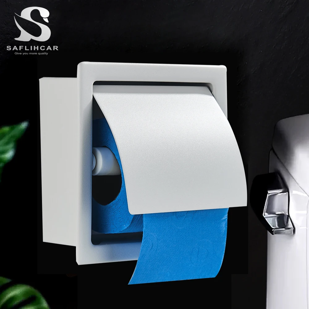 Stainless Steel Toilet Paper Holder Bathroom Wall Mount WC Toilet Paper Roll Holder Bathroom Accessories Waterproof