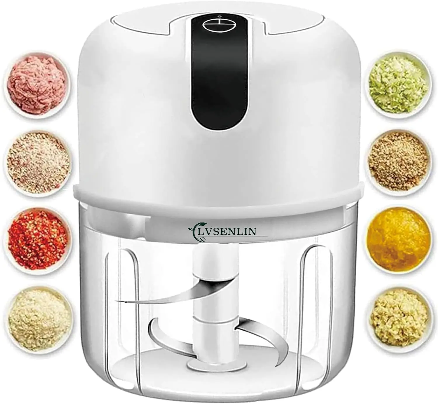 250ML Electric Garlic Chopper, Portable Veggie Blender for Ginger, Chili, Fruit, Meat