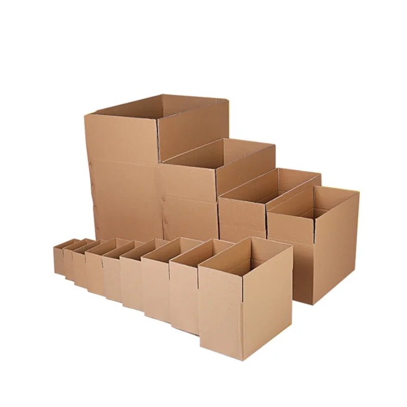 10pcs Shipping Boxes 3 Corrugated Paper Box, kraft paper shipping boxes-for shipping pack