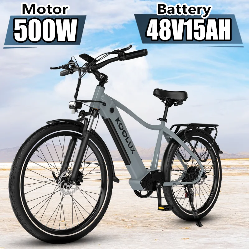 E-bike KOOLUX X3 500W Powerful Motor 48V15AH Lithium Battery Electric Bicycle Adult 26 inch Tire Hydraulic Brake Electric Bike