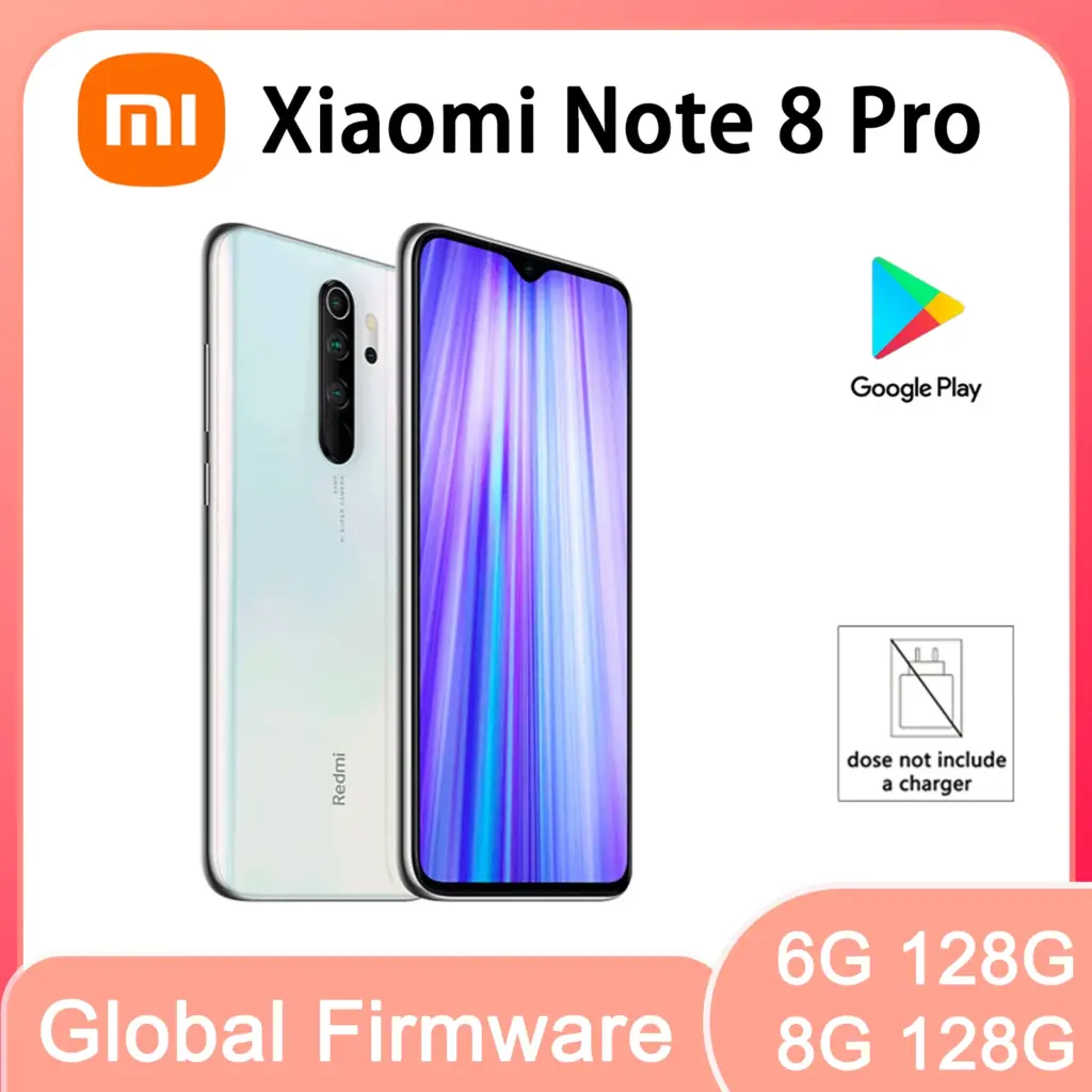 Xiaomi Redmi Note 8 Pro 6.53'' 64MP Quad Camera 4500mAh Battery Global Version Dual SIM Unlocked used phone no charg