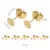 10pcs gold studs