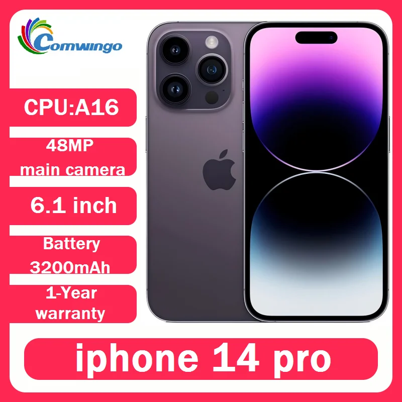 Apple iPhone 14 Pro Physical SIM NFC 128GB/256GB Original unlock ROM 6GB RAM 6.7" OLED Smartphone Face ID 5G USED Cellphone
