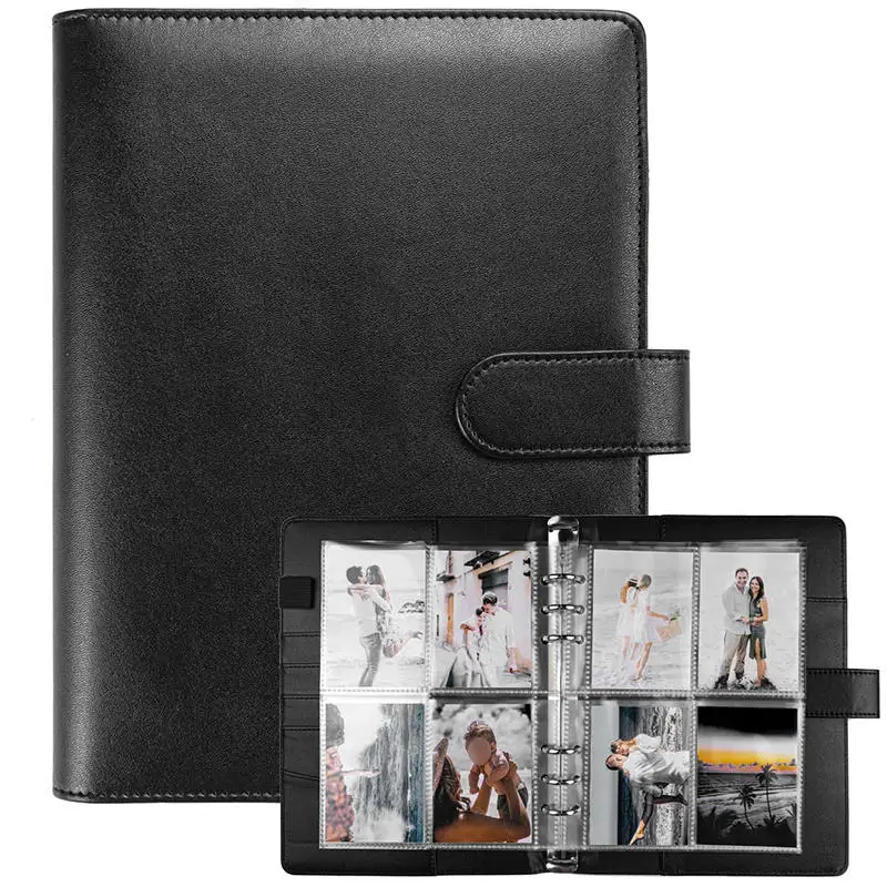 A5 Loose Leaf Booklet Cover Notebook Card Book 25 Sheets 4 Grid Storage Bag INS DIY PVC Photo Album Binder Photocards Holder
