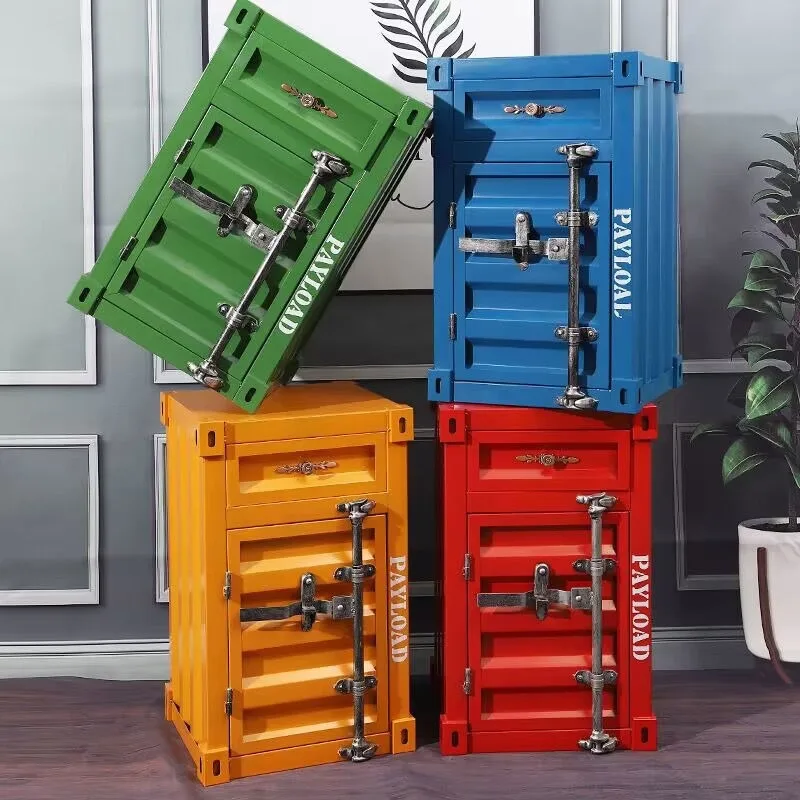 Household Furniture Bedside Table Storage Cabinet TV Style Mini Light Luxury Small Cabinet Simple Industrial Style Collection