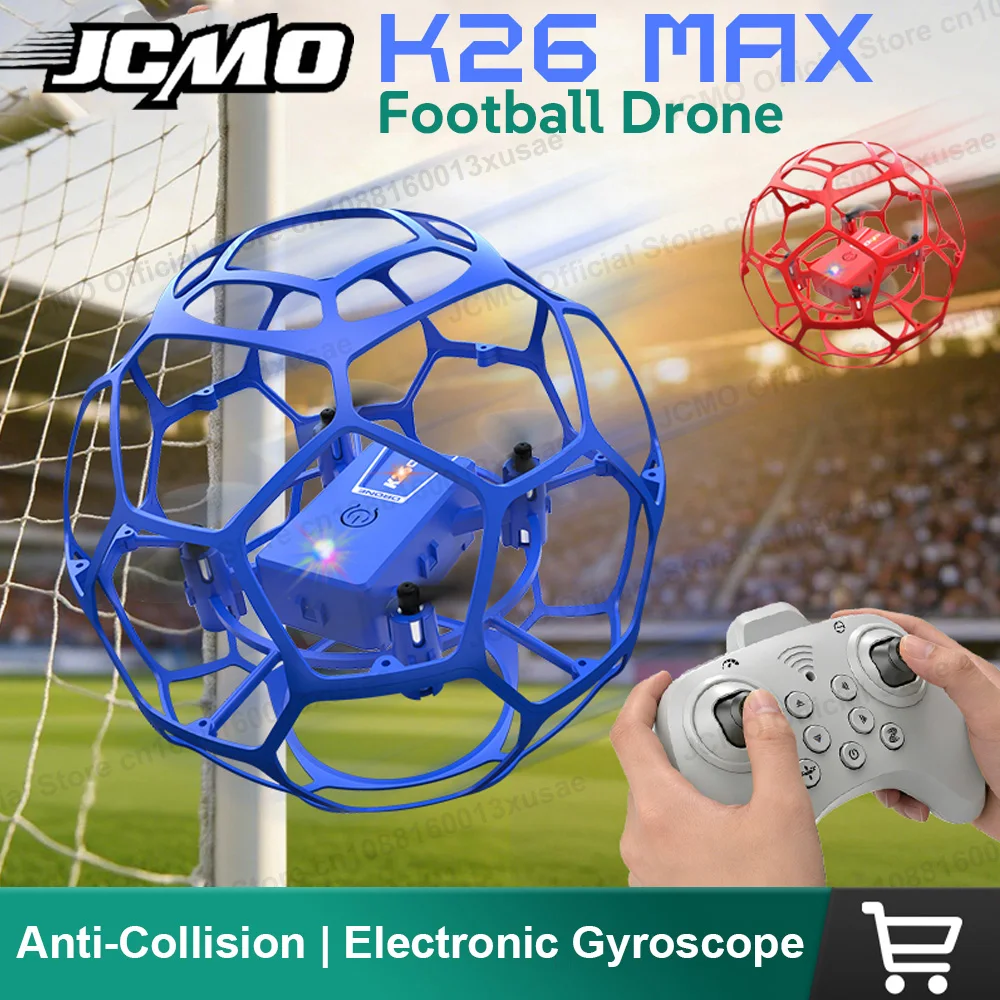 JCMO K26 MAX 2.4G RC Racing Football Drone 3D Full Protection Hovering Flight 360° Roll Remote Control Quadcopter For Kid Adult