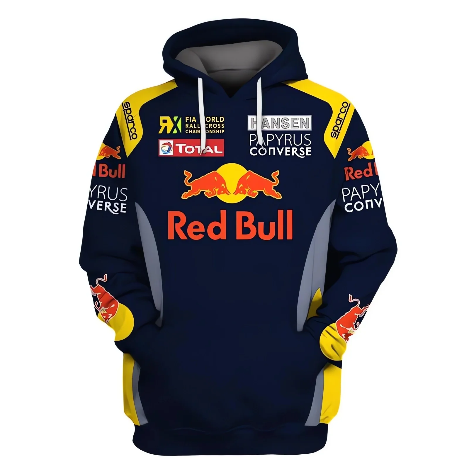2025 New Spring and Autumn Red Bull Hoodie Street Fashion 3D Printed Men's Pullover Outdoor Sportswear Racing Suit