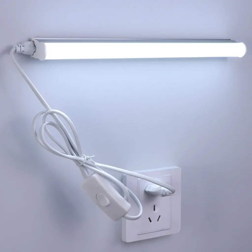 50CM 15W 220V DIY Wall Lamps LED T5 Tube With Screws Wall Mounting LED Lights for Bedroom Home Decoration + EU Plug Power Cord Q