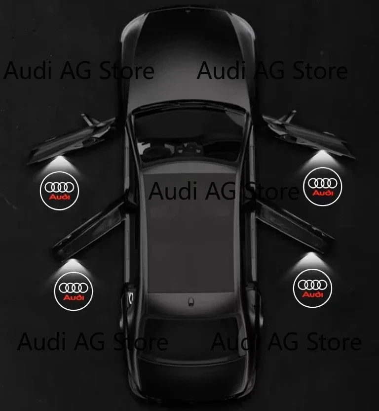 2PCS LED Car Door Logo Projector Light For Audi A6 C5 C6 C7 C8 A4 B5 B6 B7 B8 B9 S3 S4 S5 Q3 8U Q5 8R Q7 Q8 TT A3 8V V8 8P A5 A7