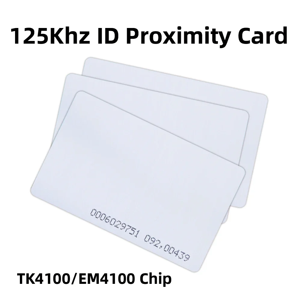 10pcs Access Control Card RFID Card 125KHz EM4100 TK4100 Smart Proximity Card RFID Tag Key for Access control Key Free Shipping