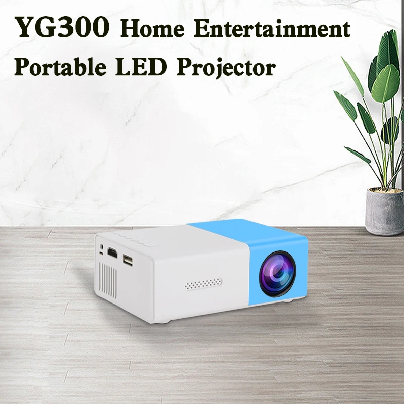 YG300 built-in speaker, supports high-definition 1080P, handheld mini entertainment portable home LED projector